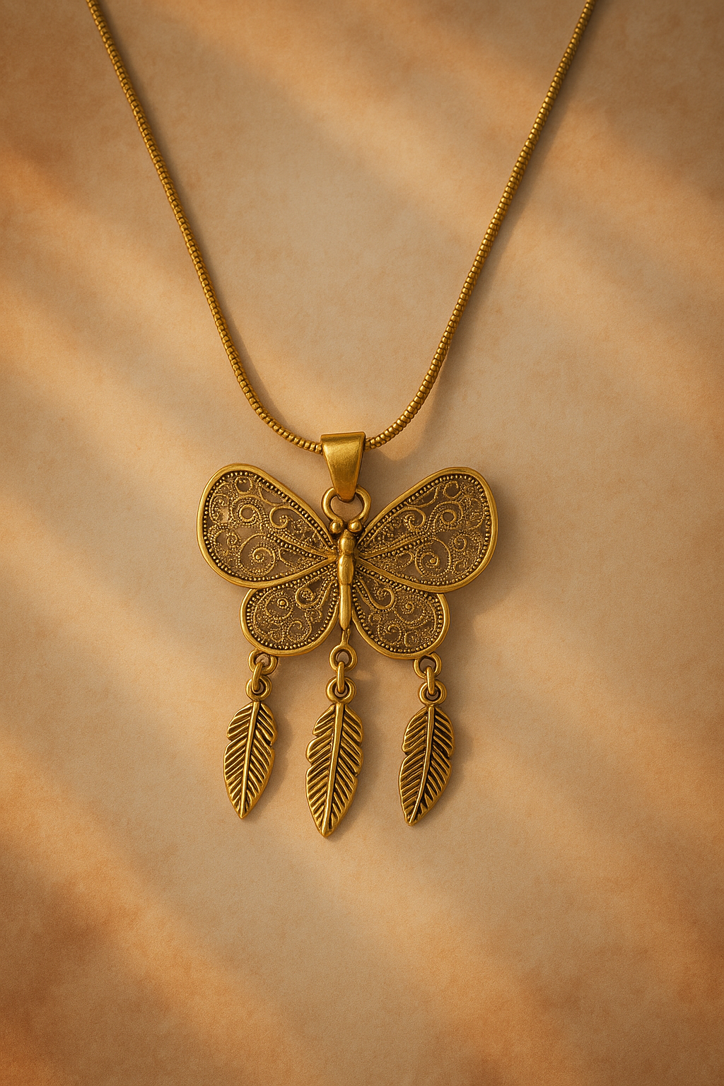 Silver Butterfly Dreamcatcher Necklace