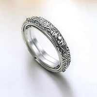 Silver Astronomical Ball Cosmic Ring