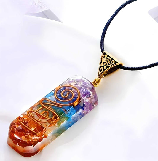 7 Chakra Quartz Stone Pendant