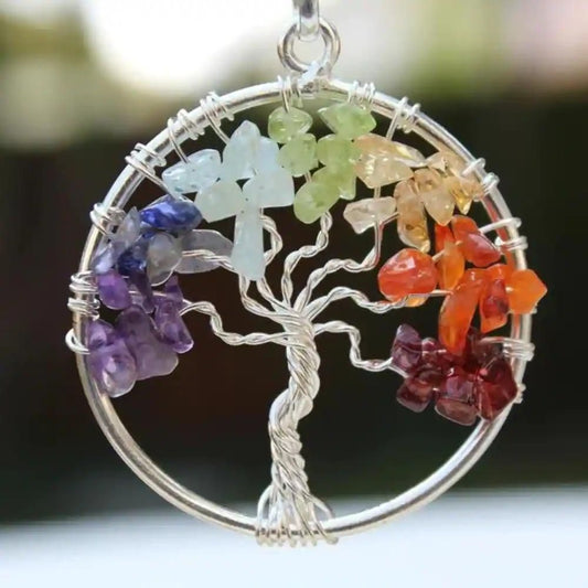 Tree of Life 7 Crystals Necklace