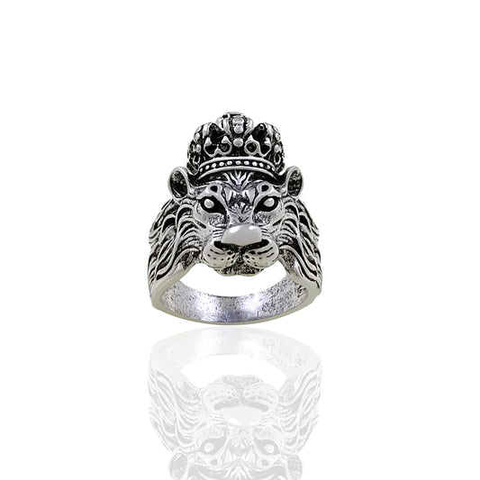 Silver chain with KGF LION ring