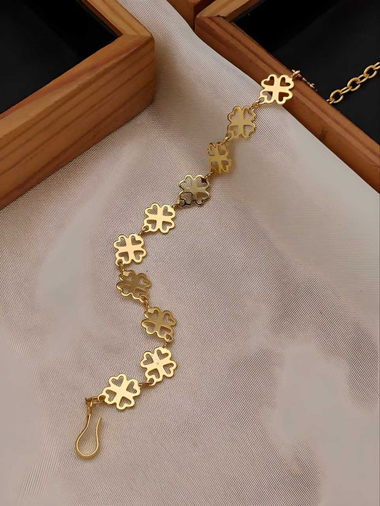 Golden Clover Leaf Bracelets