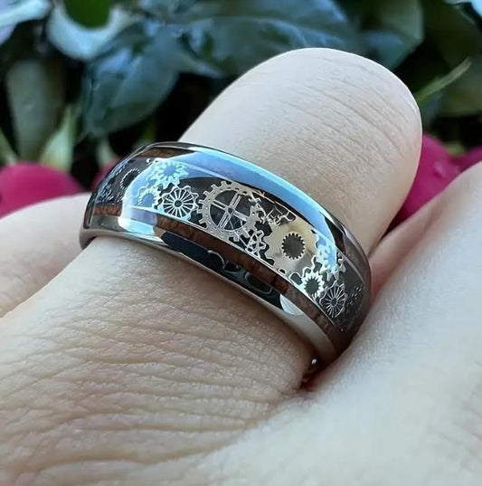 Mechanical Gear Stainless Steel Ring