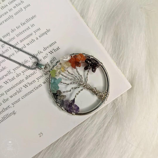 Tree of Life 7 Crystals Necklace