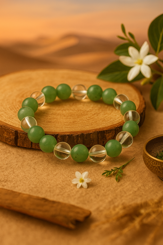 Aventurine & Clear Stone Bracelet
