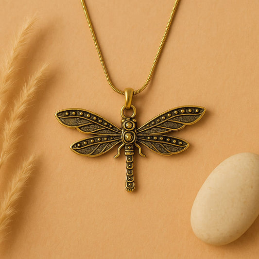 Silver Dragonfly Necklace