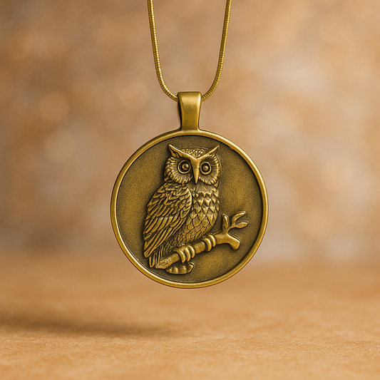 Golden Harry Potter Owl Necklace small size