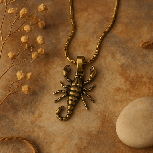 Golden Scorpion Necklace Scorpio Zodiac