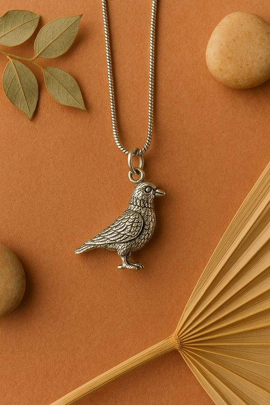 Silver Hen Necklace
