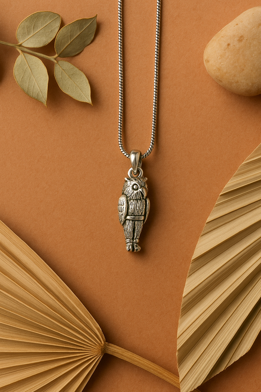 Silver Parrot Necklace