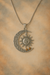 Silver Sun & Moon Stone Necklace