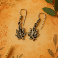 Golden Weed Earrings