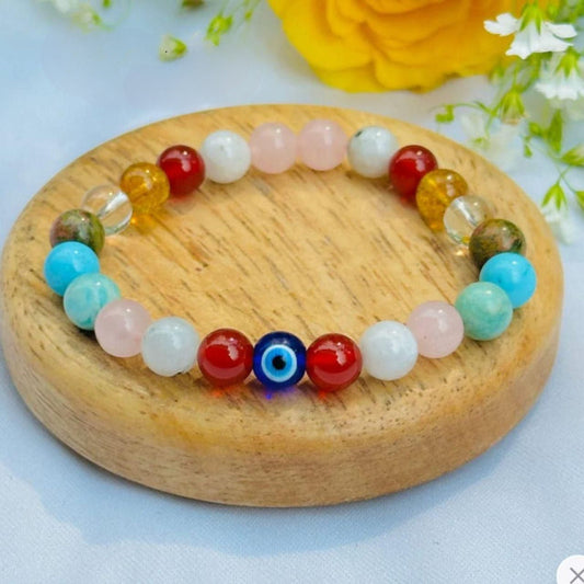 Multi Stone Evileye Bracelet